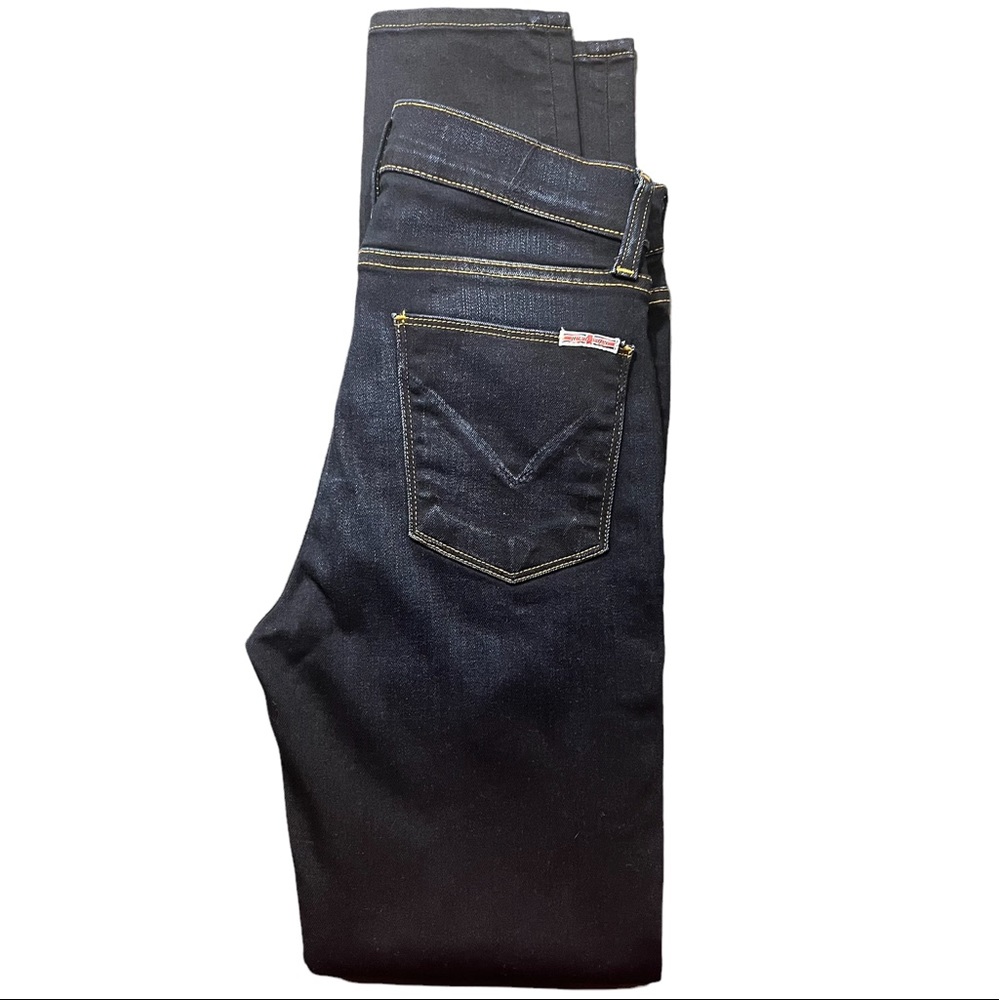 HUDSON Nico Midrise Super Skinny Dark Wash Jeans Women’s size 27 great stretch